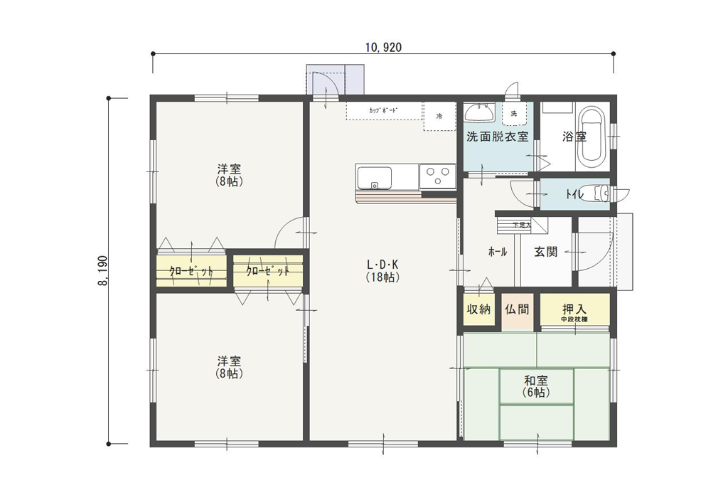 平屋26坪プラン Ew 19 熊本で平屋なら平屋スタイル工房