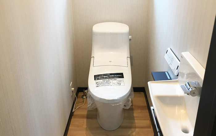 トイレは洗面つき収納量があります