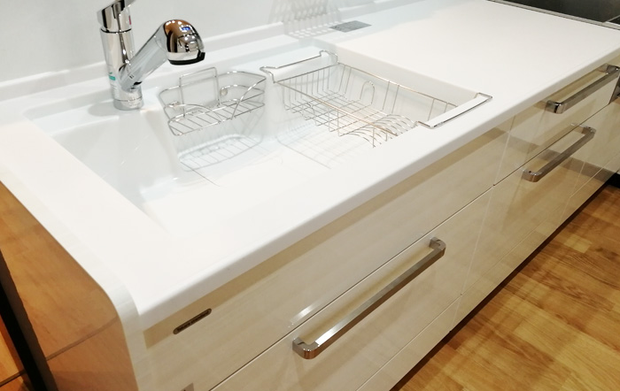 つなぎ目のないお掃除しやすいワークトップ